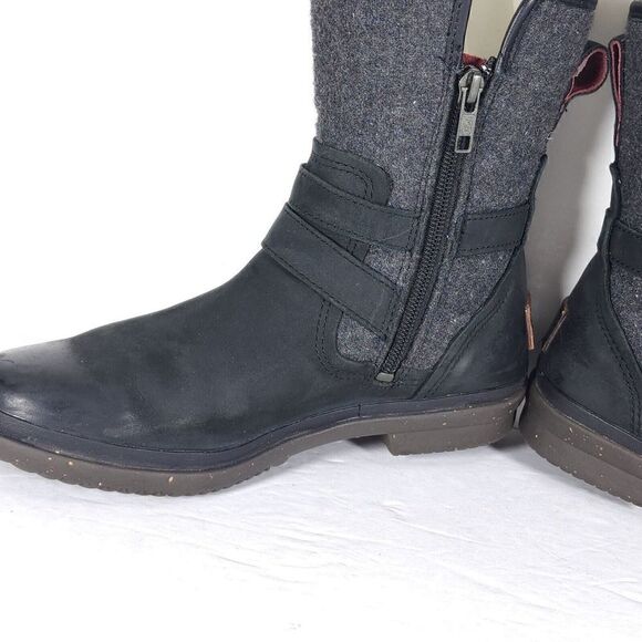 UGG Women's Robbie US 7 Waterproof Side Zip Black Buckle winter Boots - Picture 6 of 12